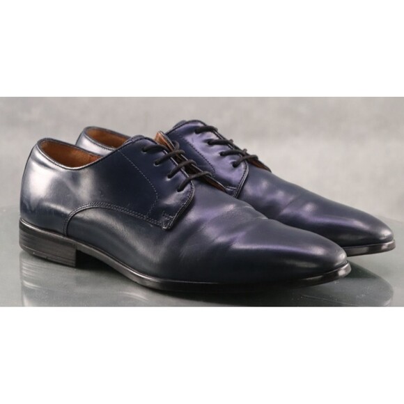 Ted Baker Watele Men\'s Plain Toe Oxford Dress Shoes Size 10 M Blue Made In Italy main image 6